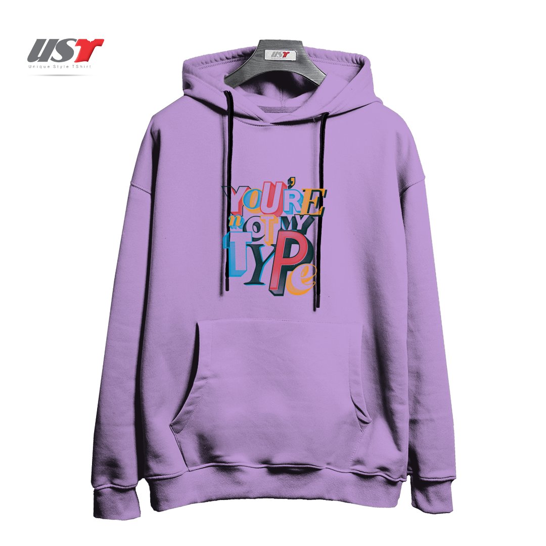 طرح NOT MY TYPE هودی اورسایزرنگ یاسی