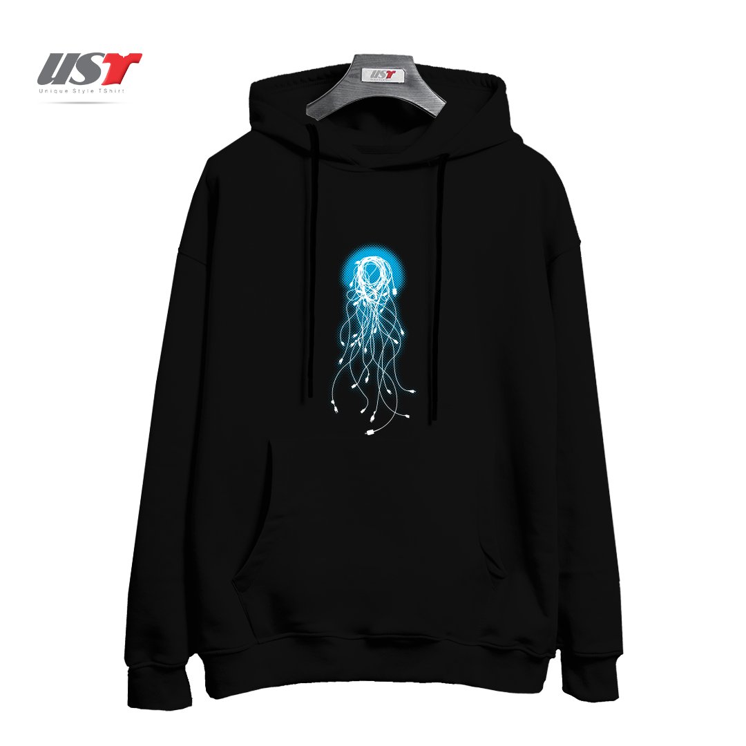 هودی اورسایز طرح ELECTRIC JELLYFISH