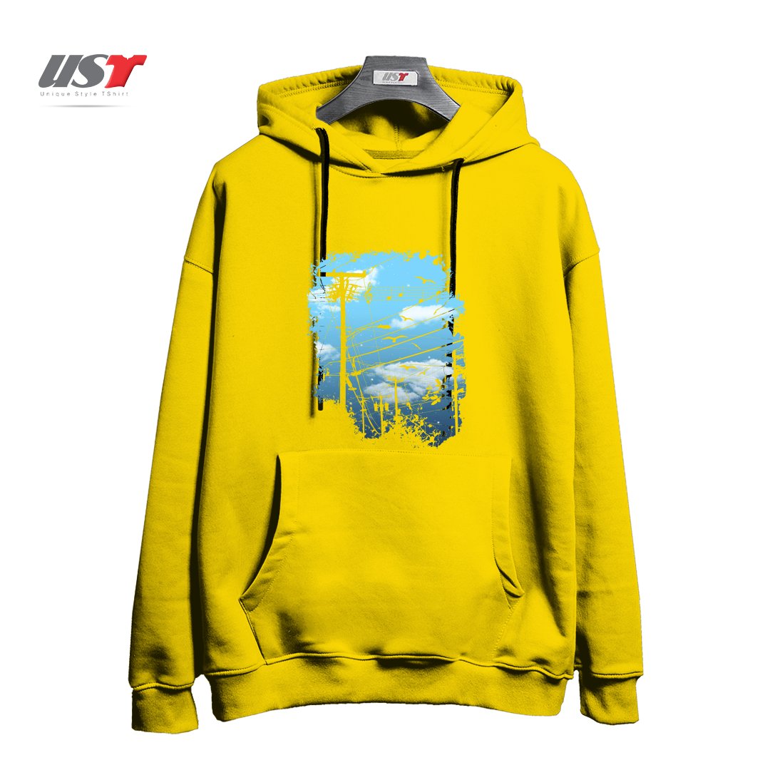 طرح ELECTRIC MUSIC CITY هودی اورسایزرنگ زرد