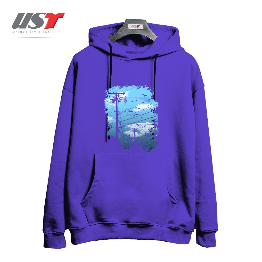 طرح ELECTRIC MUSIC CITY هودی اورسایزرنگ بنفش