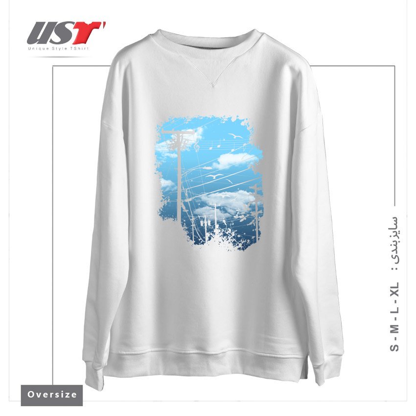 سوییشرت اورسایز طرح ELECTRIC MUSIC CITY