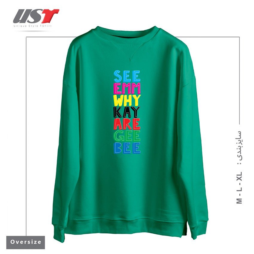 سوییشرت اورسایز طرح THE SOUND OF COLOUR!