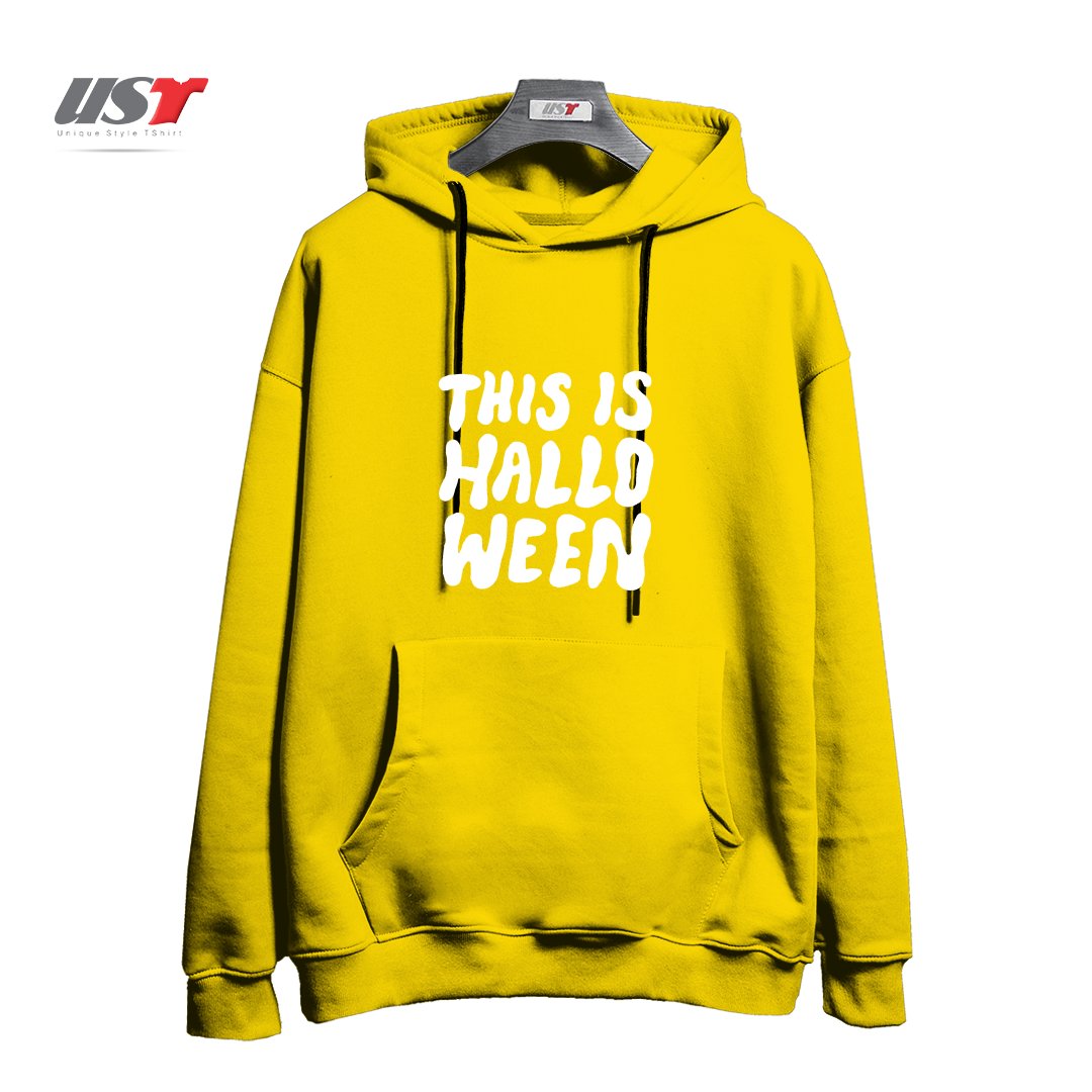 طرح THIS IS HALLOWEEN هودی اورسایزرنگ زرد