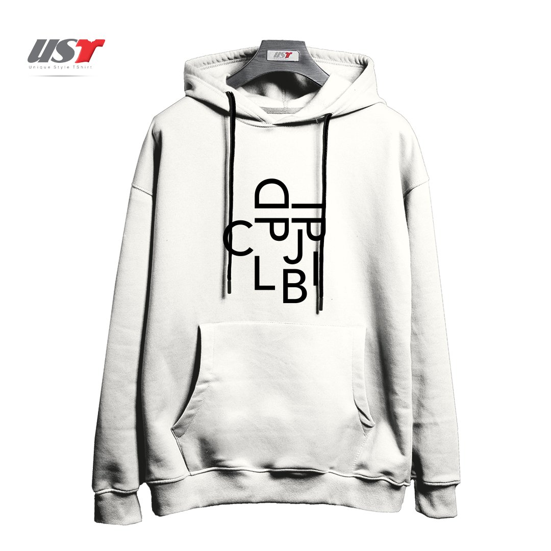 طرح TYPE FACE هودی اورسایزرنگ سفید