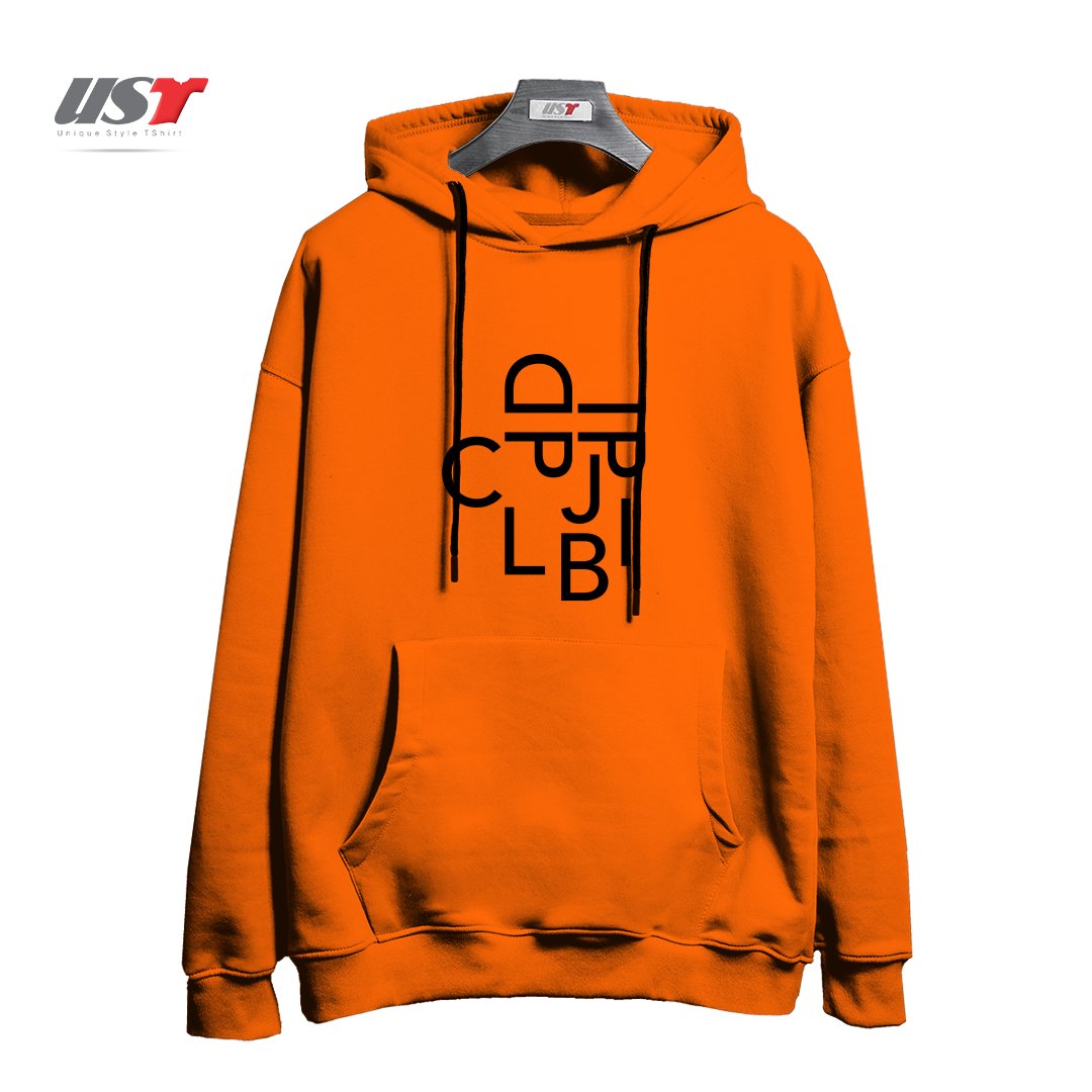 طرح TYPE FACE هودی اورسایزرنگ نارنجی