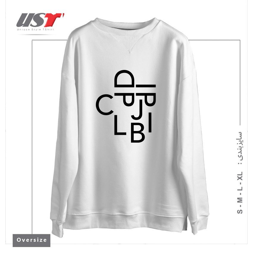 سوییشرت اورسایز طرح TYPE FACE