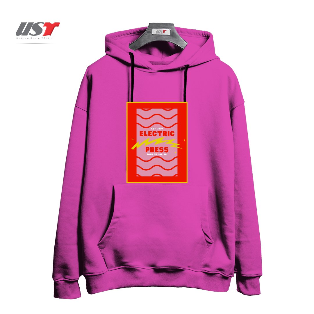 هودی اورسایز طرح ELECTRIC PRESS WAVE