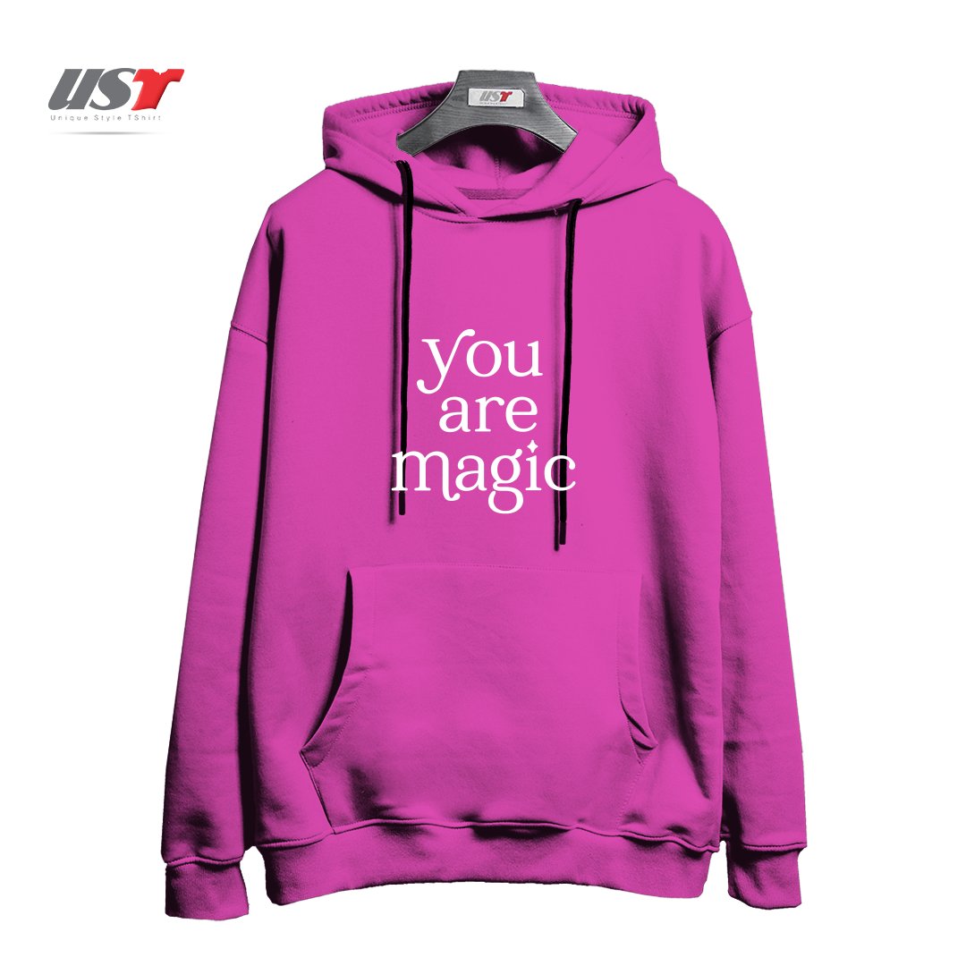 هودی اورسایز طرح YOU ARE MAGIC BLACK