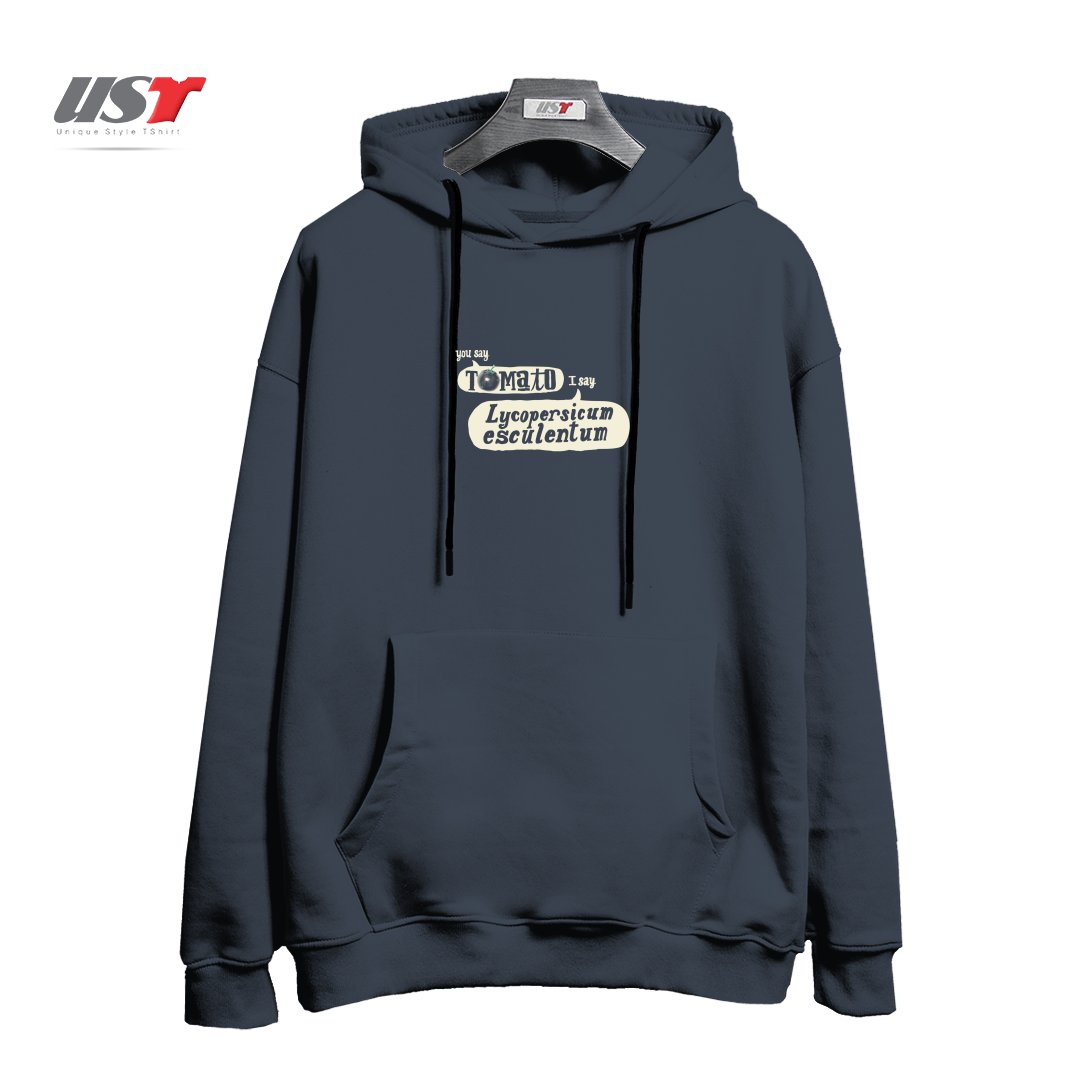 طرح YOU SAY TOMATO, I SAY LYCOPERSICON ESCULENTUM هودی اورسایزرنگ دودی