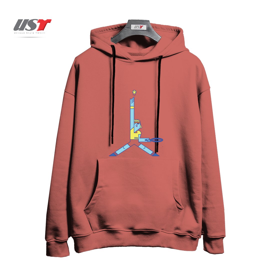 طرح 006E هودی اورسایزرنگ آجری