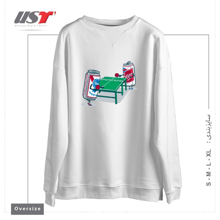 سوییشرت اورسایز طرح BEER PONG