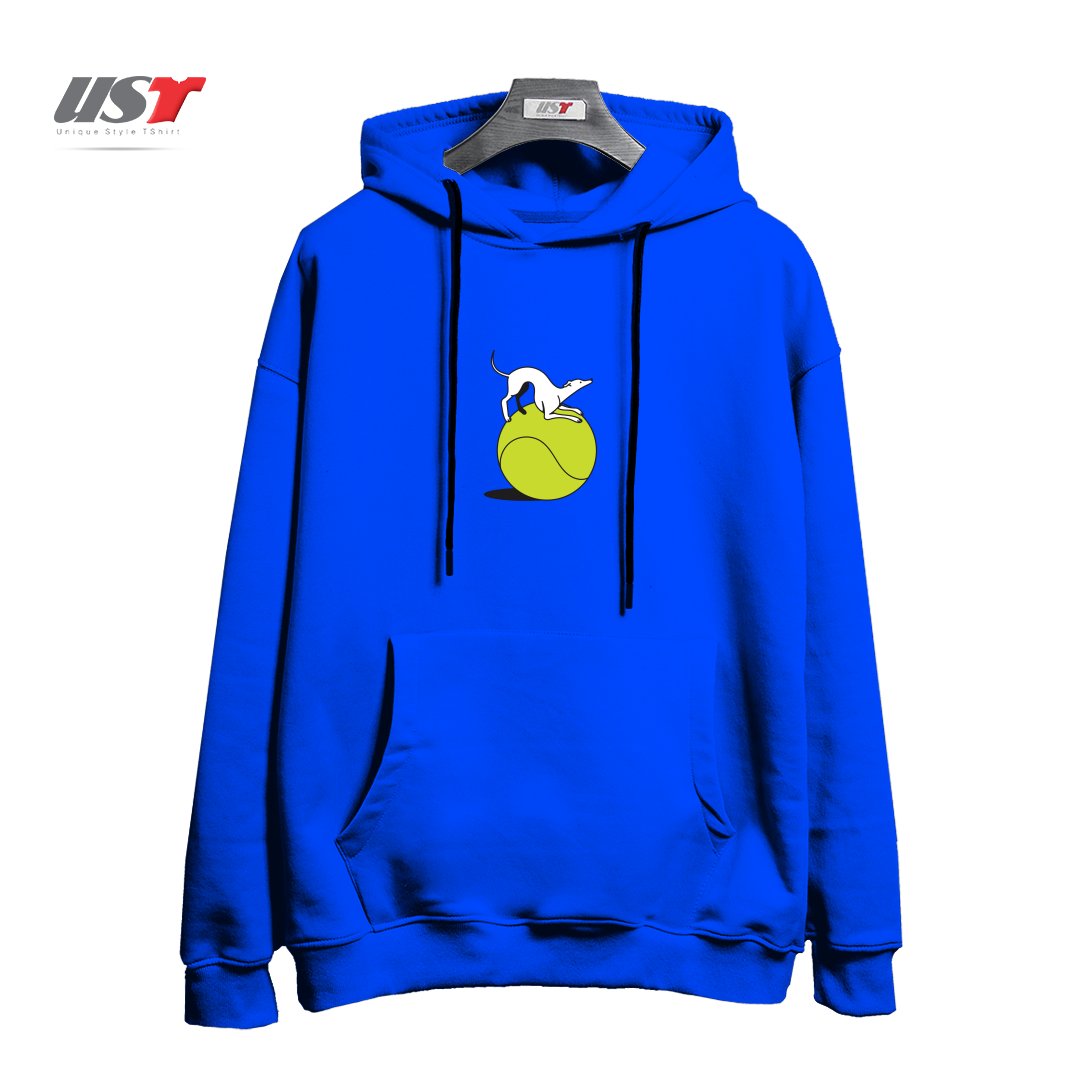 طرح FETCH هودی اورسایزرنگ آبی شالی