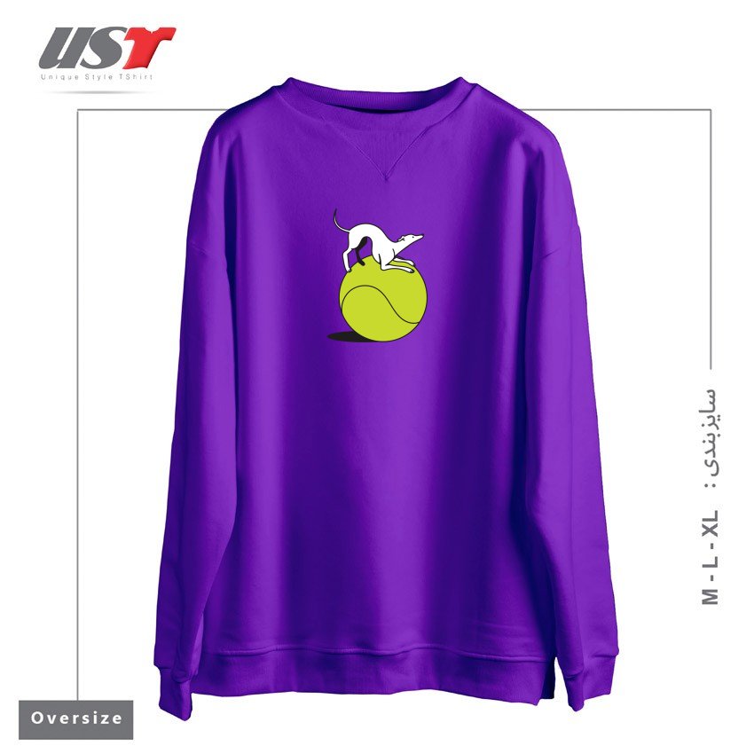 طرح FETCH سوییشرت اورسایزرنگ بنفش