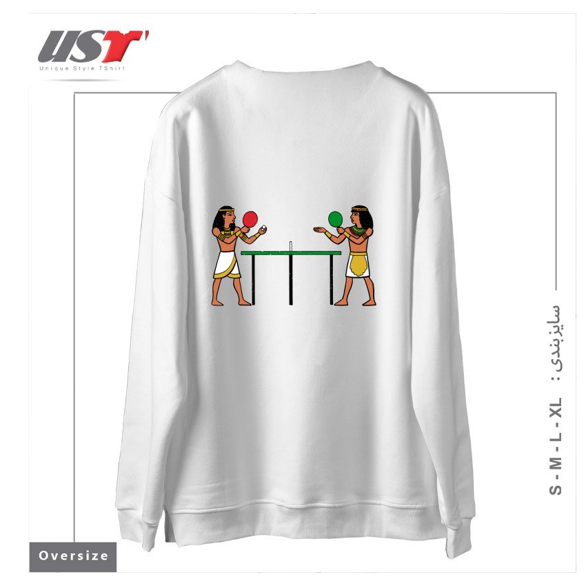 طرح HEIRO-PONG سوییشرت اورسایزرنگ سفید