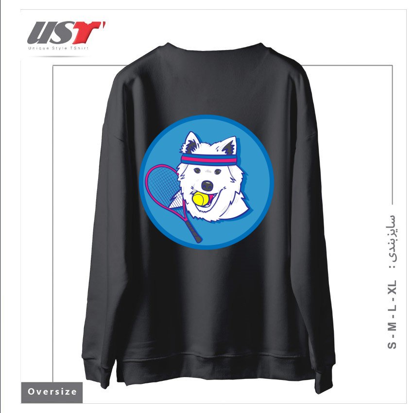 طرح KAYA. سوییشرت اورسایزرنگ دودی