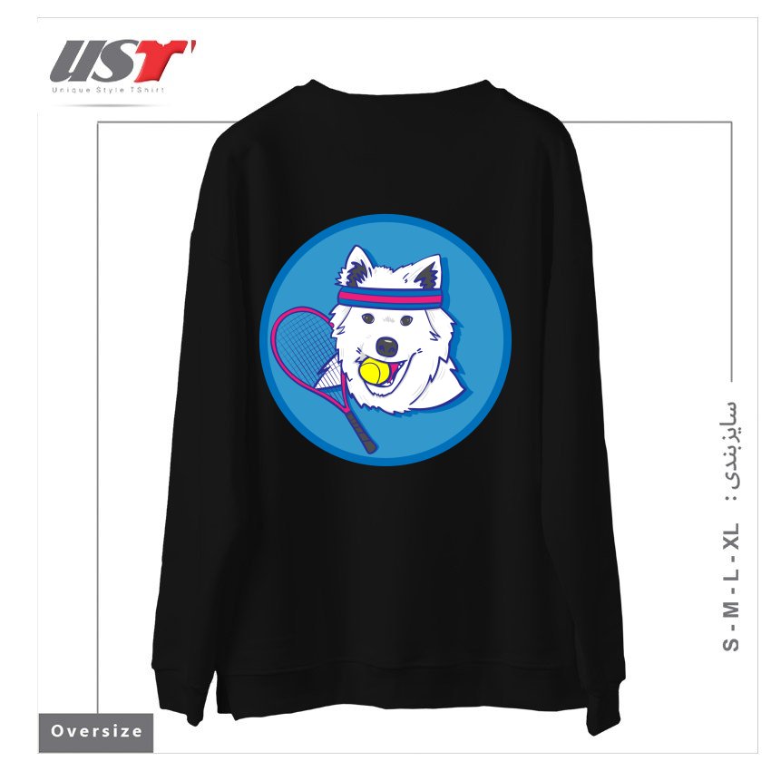 طرح KAYA. سوییشرت اورسایزرنگ مشکی