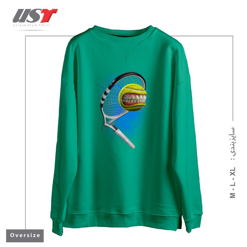 سوییشرت اورسایز طرح MONSTER TENNIS