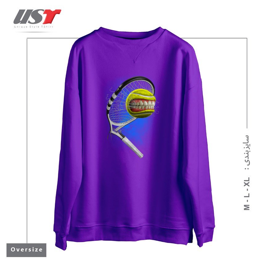 سوییشرت اورسایز طرح MONSTER TENNIS