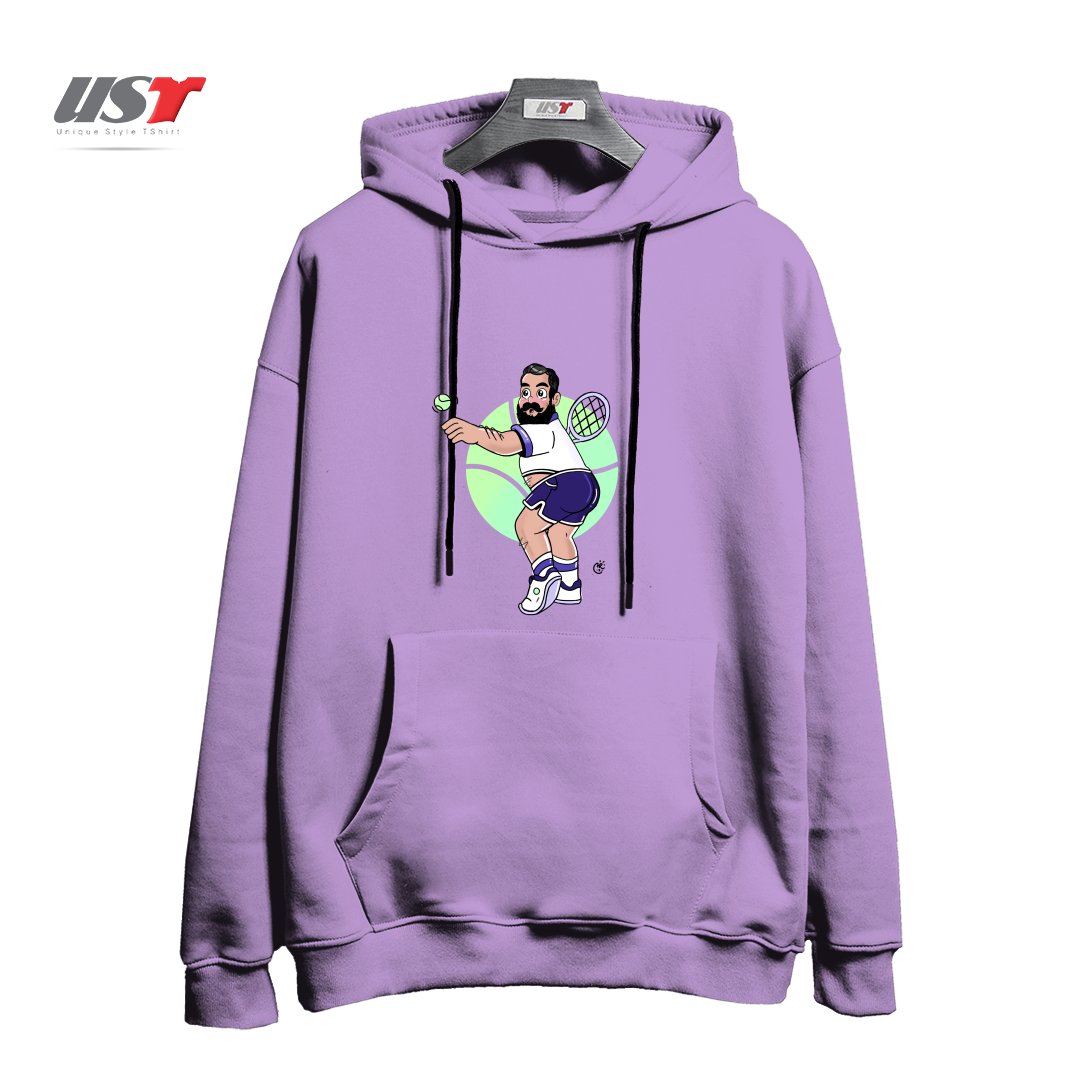 طرح RACQUET MAN هودی اورسایزرنگ یاسی