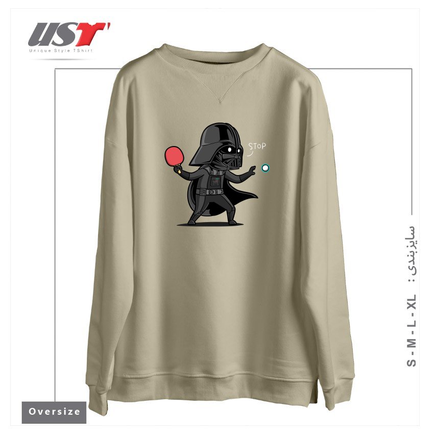 سوییشرت اورسایز طرح SPORTY BUDDY - TABLE TENNIS