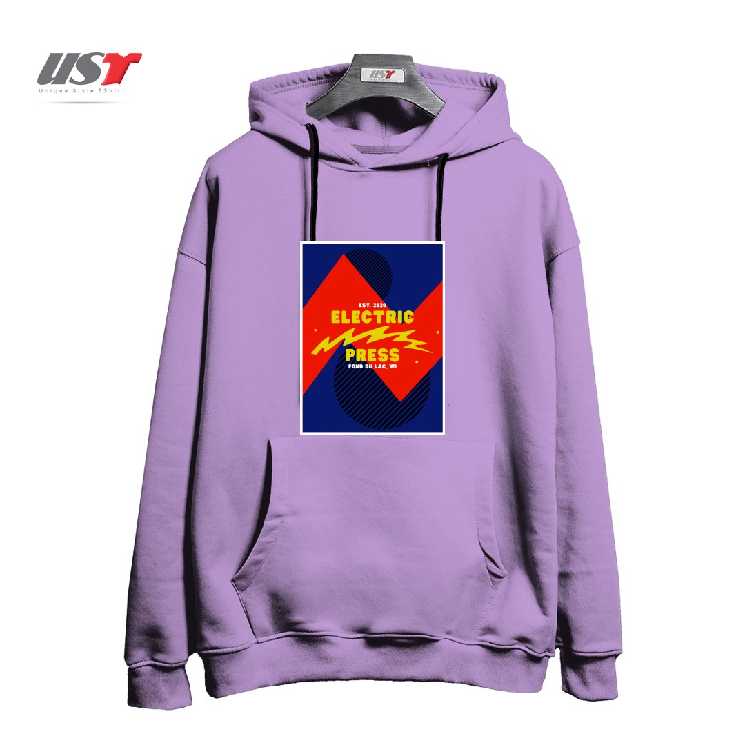 طرح ELECTRIC SKY هودی اورسایزرنگ یاسی