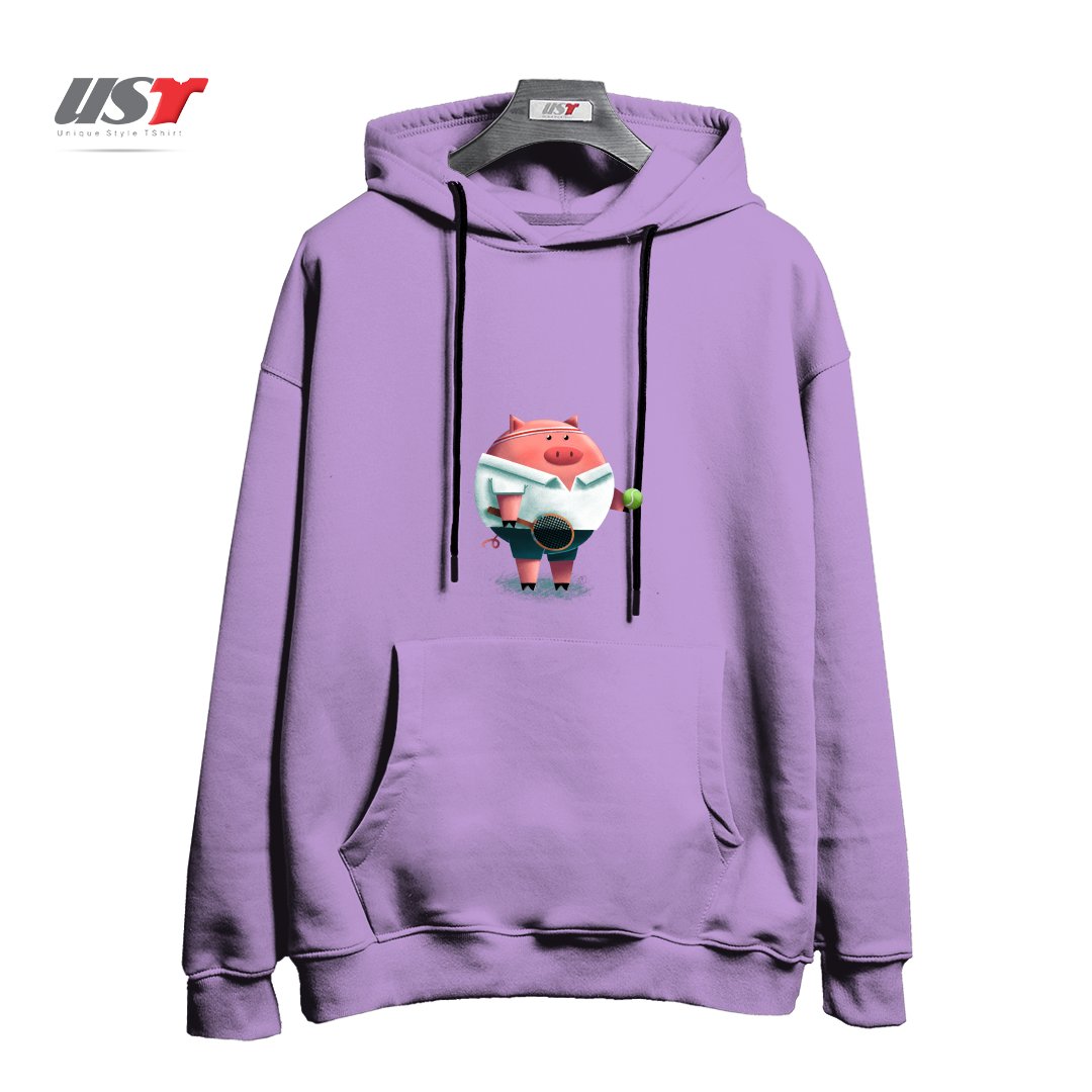 طرح TENNIS PIG هودی اورسایزرنگ یاسی