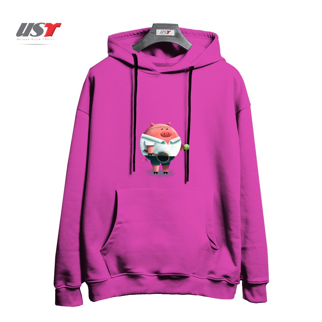 هودی اورسایز طرح TENNIS PIG