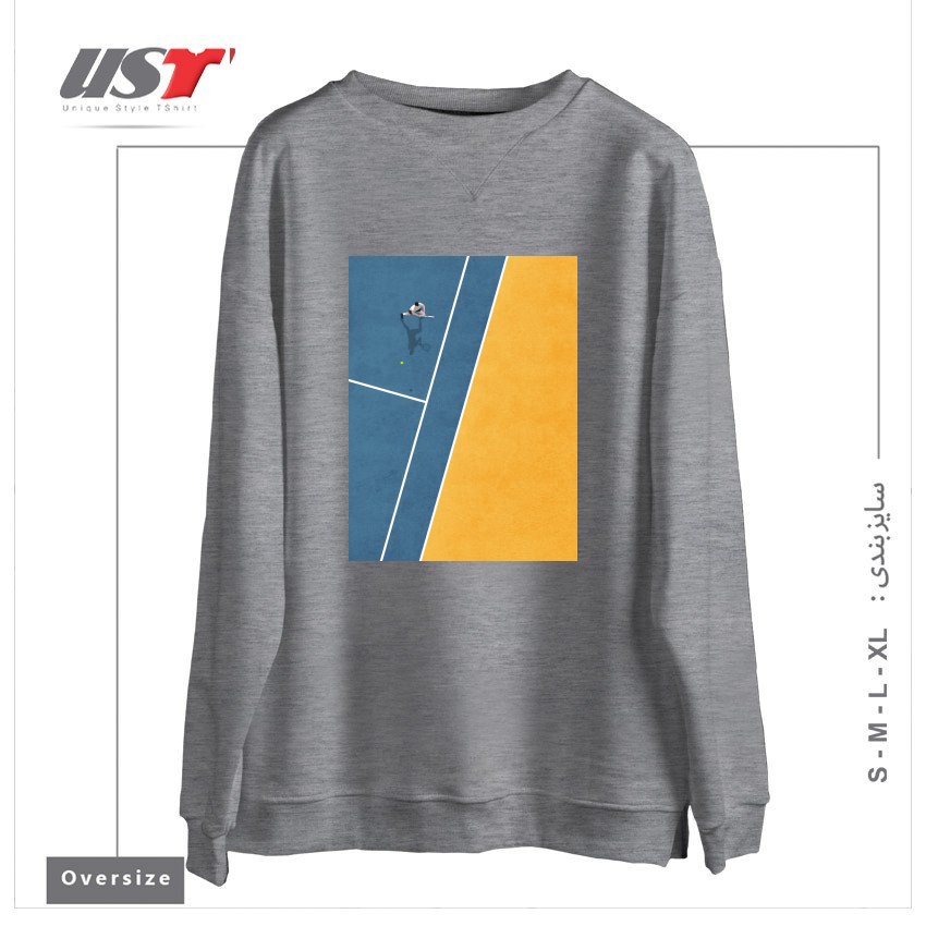 سوییشرت اورسایز طرح TENNIS PLAYER