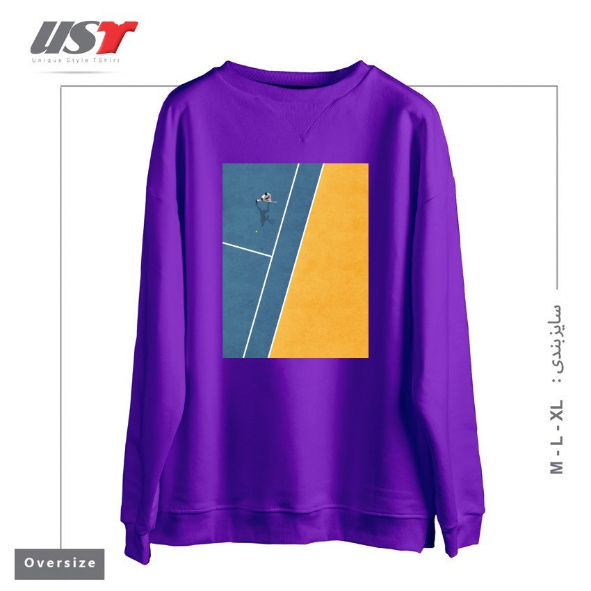 سوییشرت اورسایز طرح TENNIS PLAYER