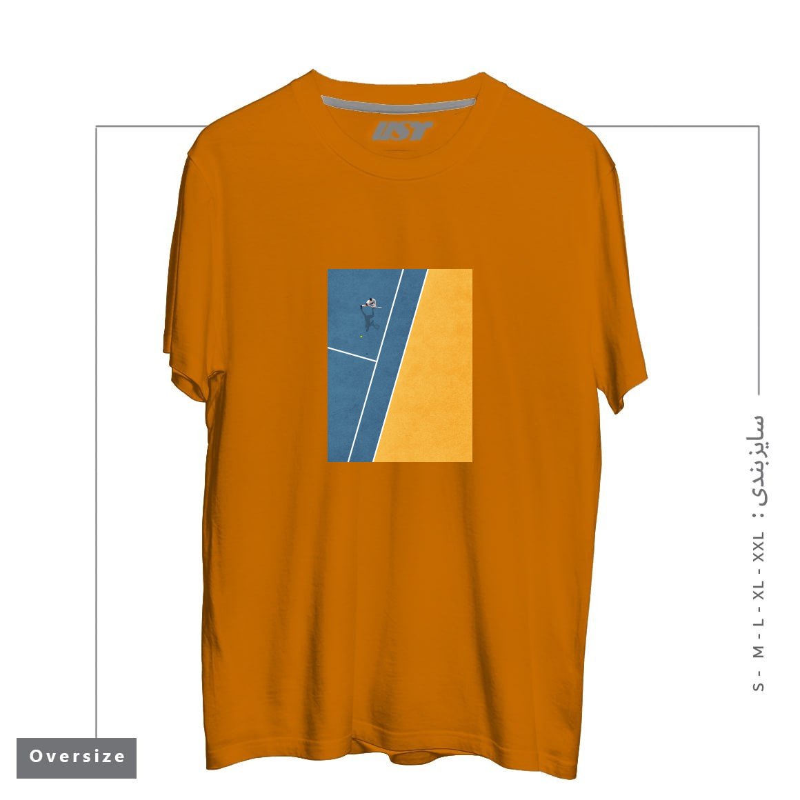 تیشرت اورسایز طرح TENNIS PLAYER
