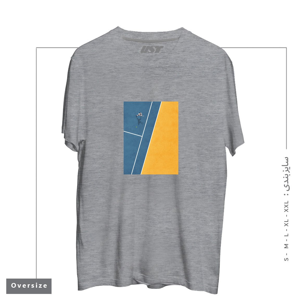 تیشرت اورسایز طرح TENNIS PLAYER