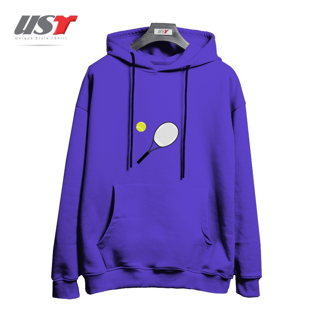 طرح TENNIS RACKET AND BALL 1 هودی اورسایزرنگ بنفش