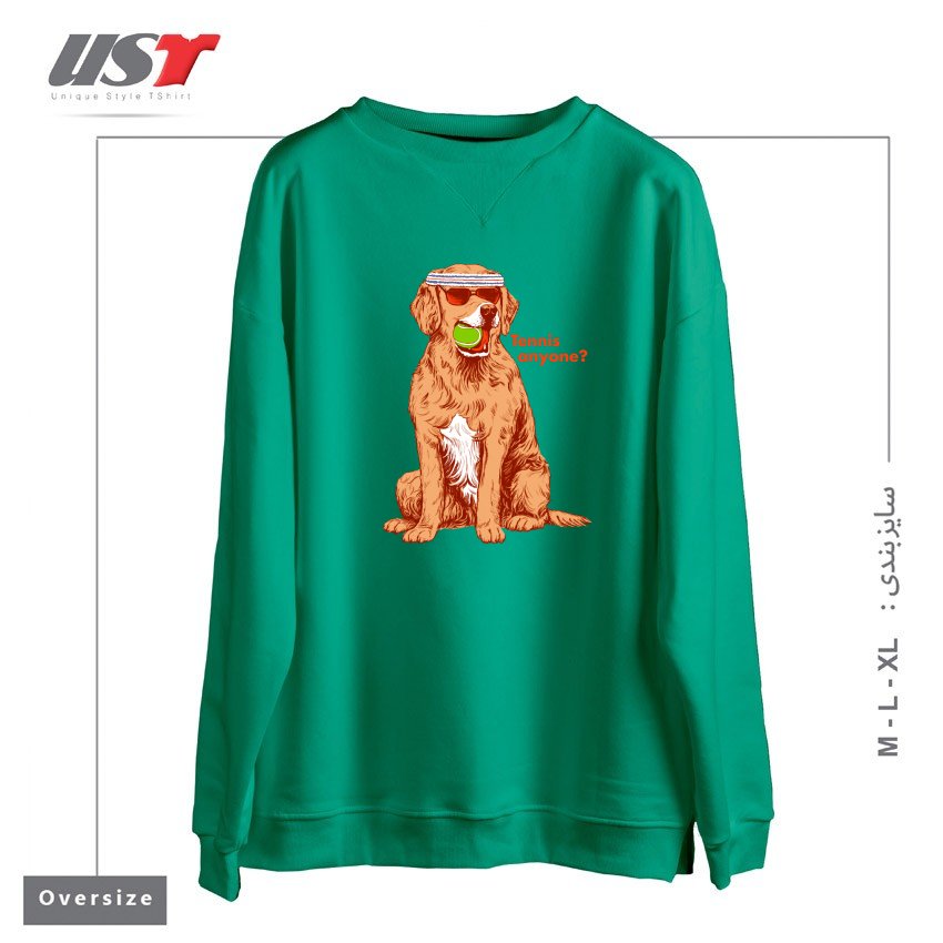 سوییشرت اورسایز طرح TENNIS, ANYONE