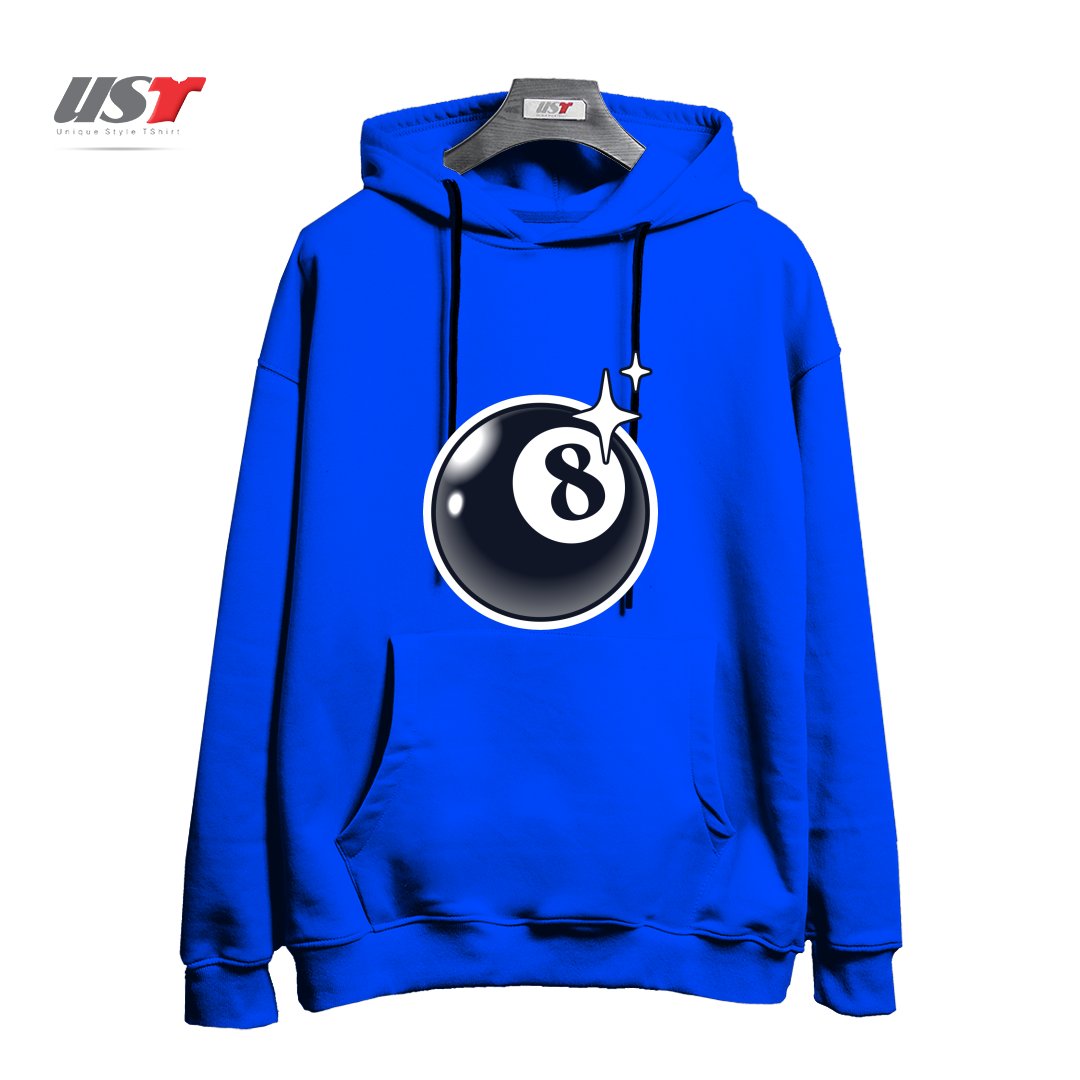 طرح 8 BALL هودی اورسایزرنگ آبی شالی