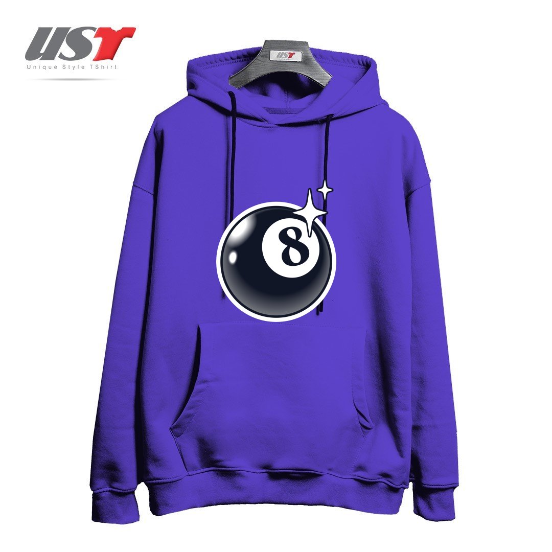 طرح 8 BALL هودی اورسایزرنگ بنفش