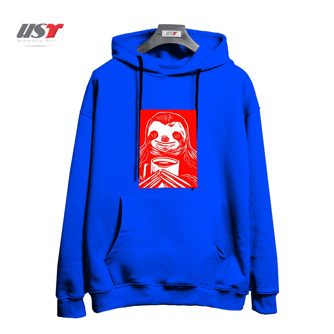 هودی اورسایز طرح COFFEE SLOTH