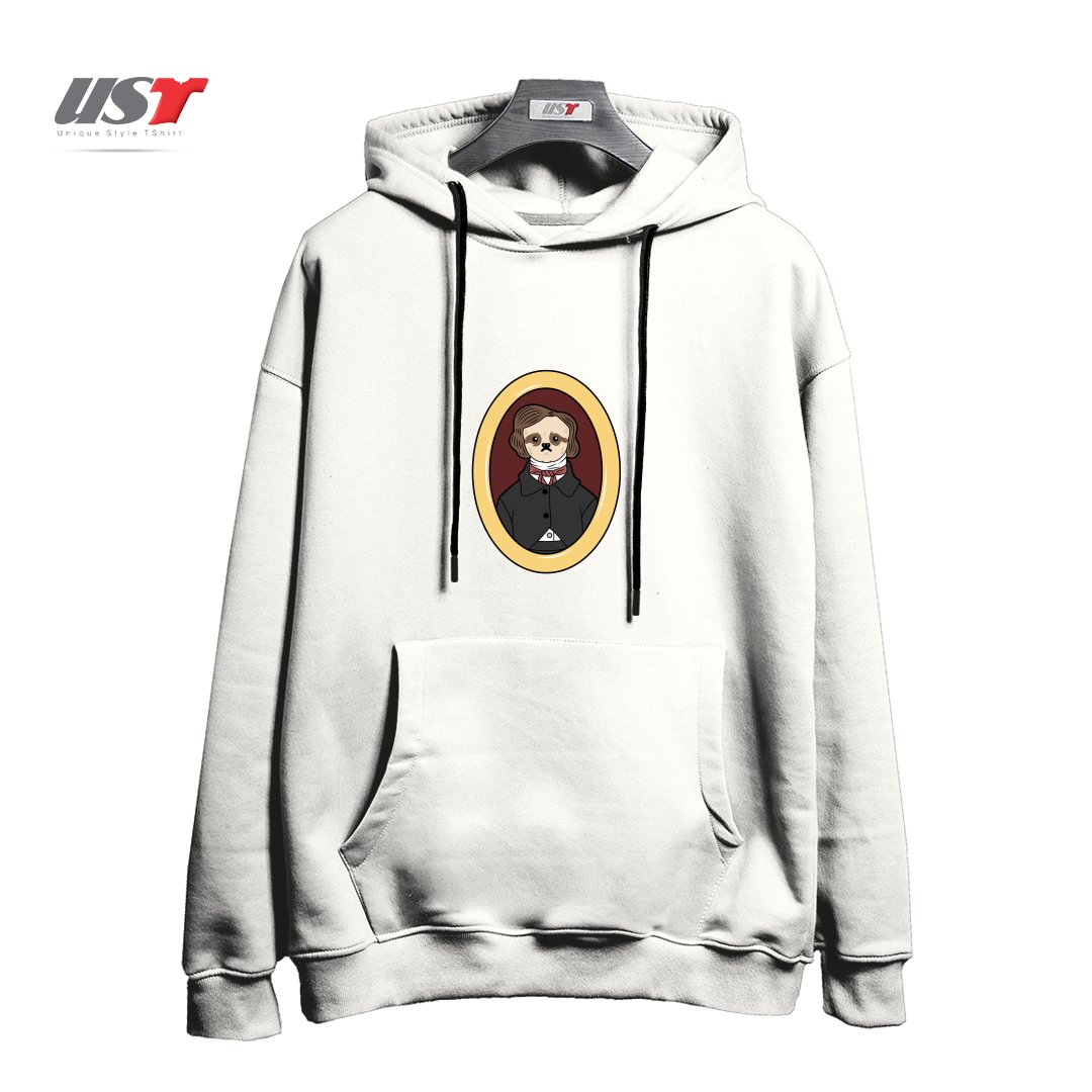 طرح EDGAR ALLAN SLOTH هودی اورسایزرنگ سفید