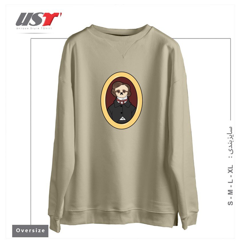 سوییشرت اورسایز طرح EDGAR ALLAN SLOTH