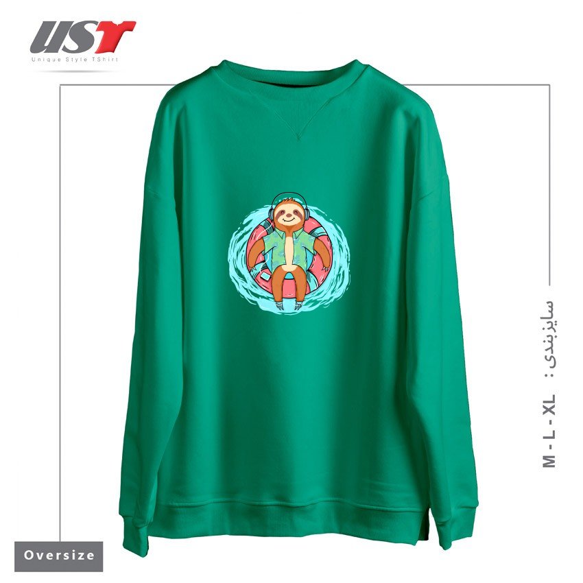 سوییشرت اورسایز طرح EVERYDAY IS HOLIDAY