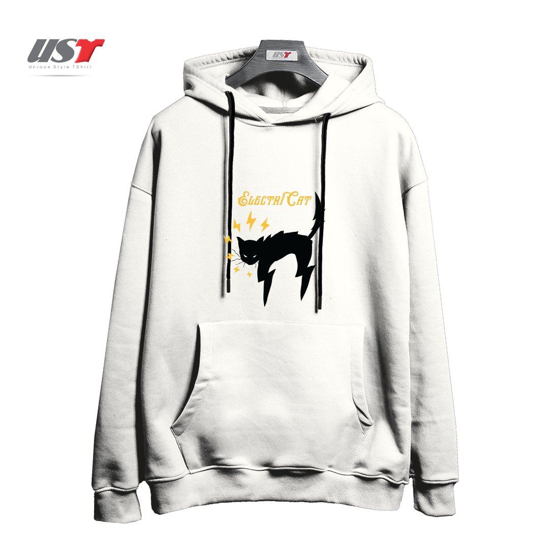 طرح lash-Recovered هودی اورسایزرنگ سفید