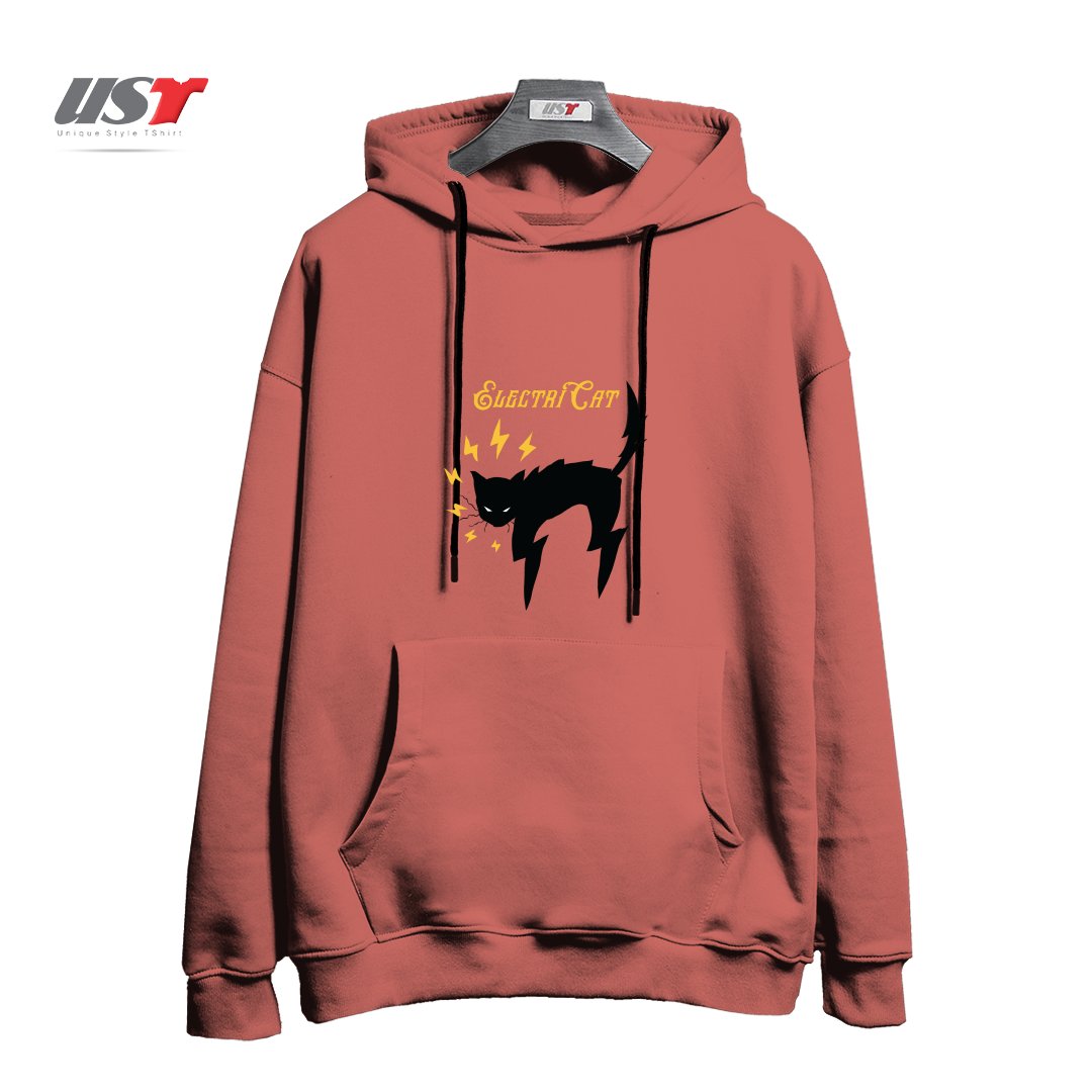 طرح lash-Recovered هودی اورسایزرنگ آجری