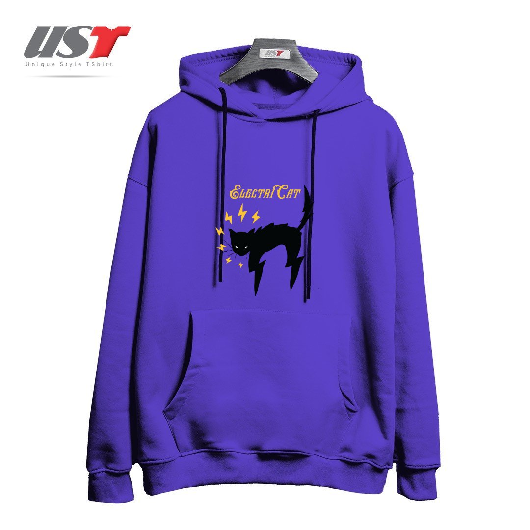 طرح lash-Recovered هودی اورسایزرنگ بنفش