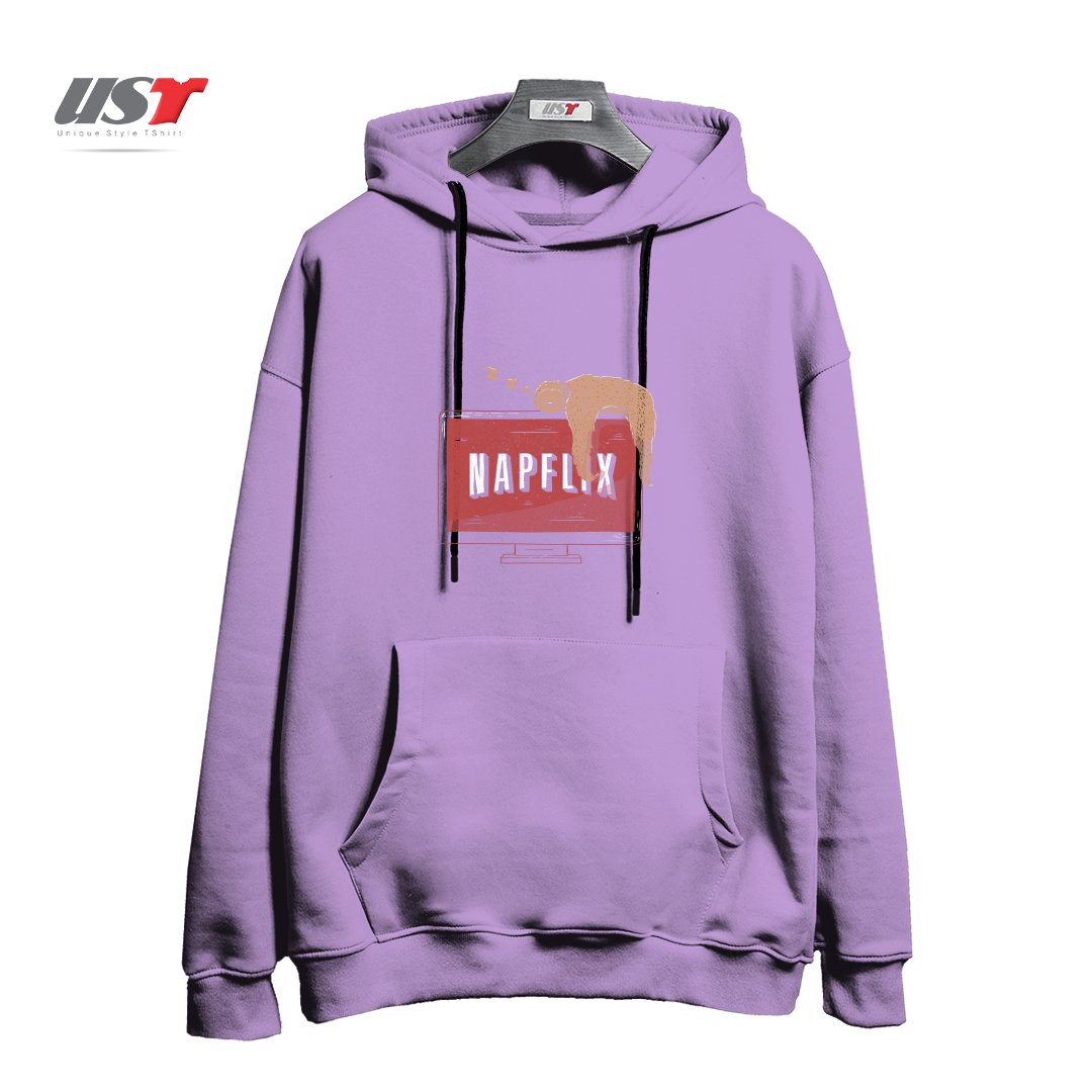 هودی اورسایز طرح NAPFLIX - CUTE FUNNY LAZY SLOTH GIFT