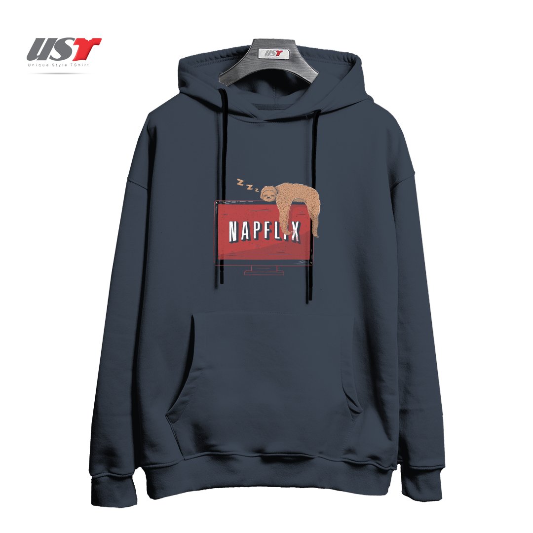 طرح NAPFLIX - CUTE FUNNY LAZY SLOTH GIFT هودی اورسایزرنگ دودی