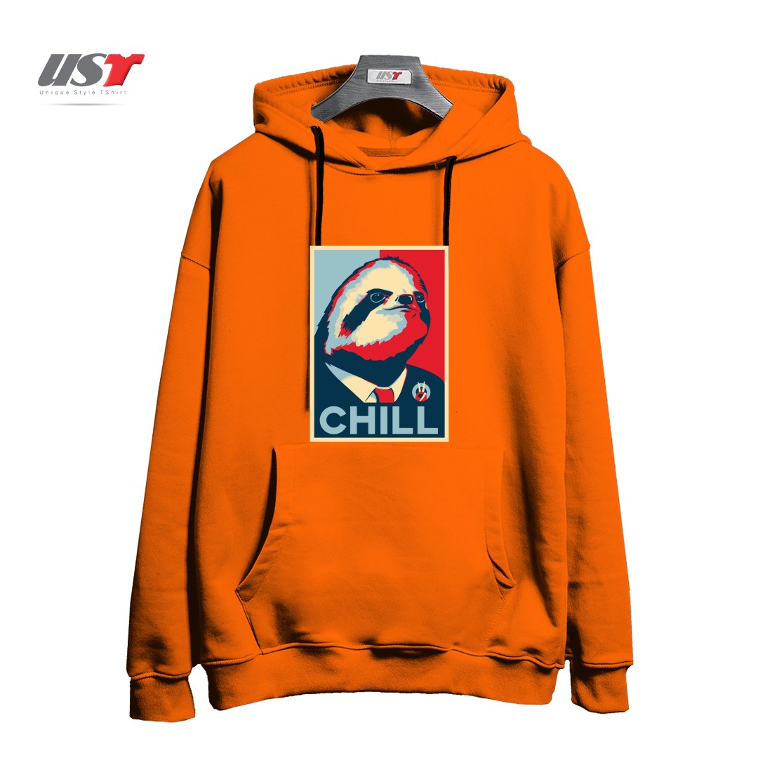 طرح SLOTH FOR PRESIDENT هودی اورسایزرنگ نارنجی