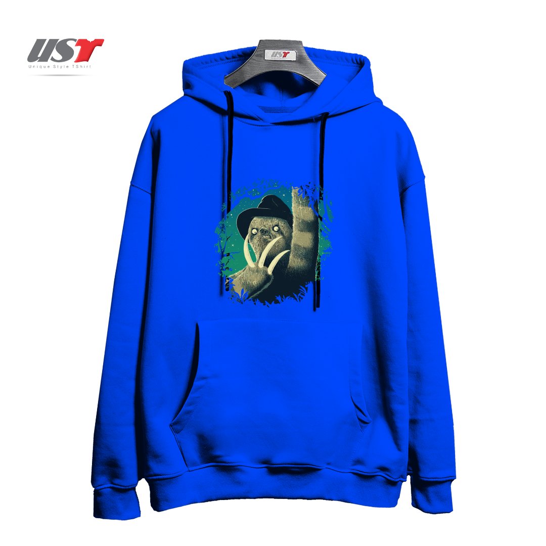 طرح SLOTH FREDDY هودی اورسایزرنگ آبی شالی