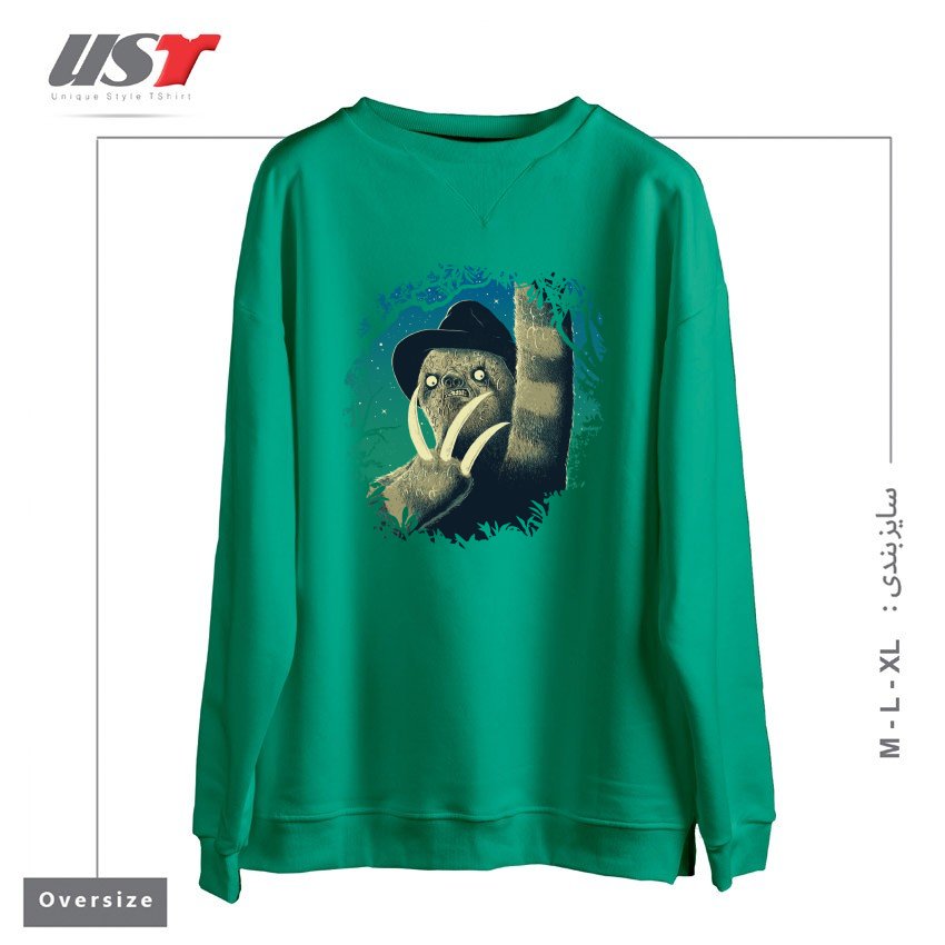 سوییشرت اورسایز طرح SLOTH FREDDY