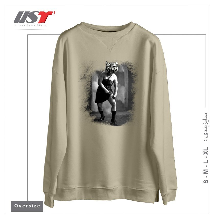سوییشرت اورسایز طرح EYE OF THE TIGER II