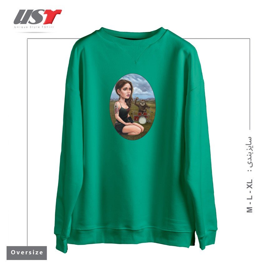 سوییشرت اورسایز طرح SLOW JAM