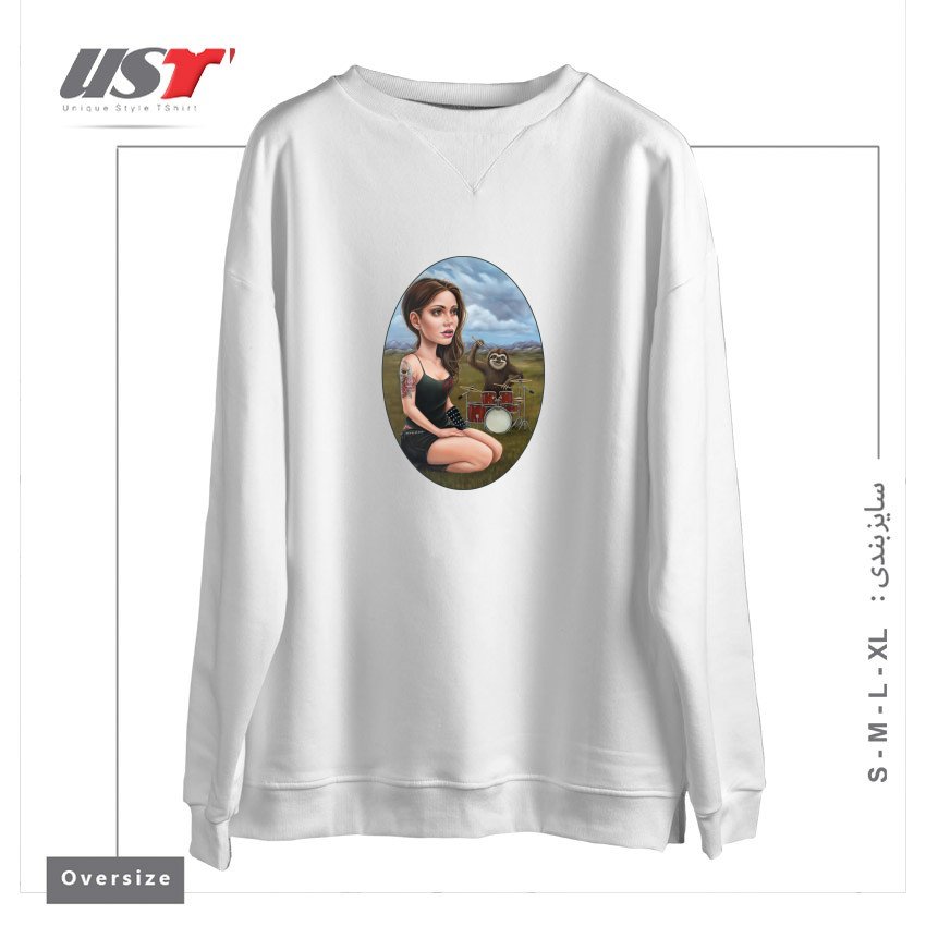 سوییشرت اورسایز طرح SLOW JAM